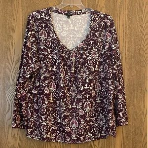 ❤️ Talbots paisley scoop neck top 3x